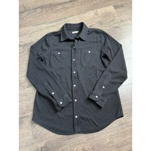 EUC Mens Faherty textured long sleeve heather black‎ button up stretch size S